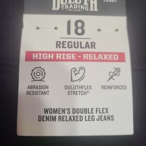 Duluth Trading Co Women's High Rise Relaxed Jeans - Black